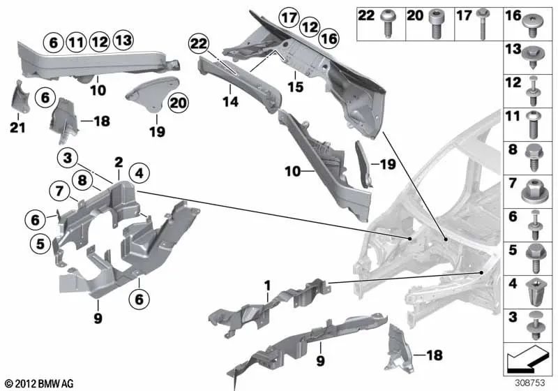 Tabique del Compartimento del Motor exterior izquierdo para BMW X5 E70, E70N, X6 E71, E72 (OEM 51757171791). Original BMW.