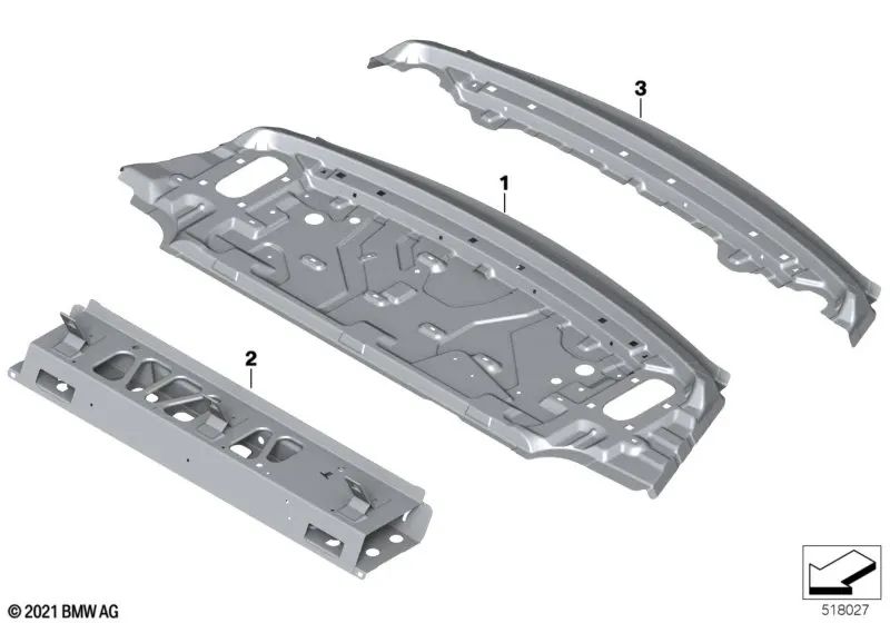 Querträger Trennwand para BMW F90, G30, G31, F93, G16 (OEM 41007431614). Original BMW