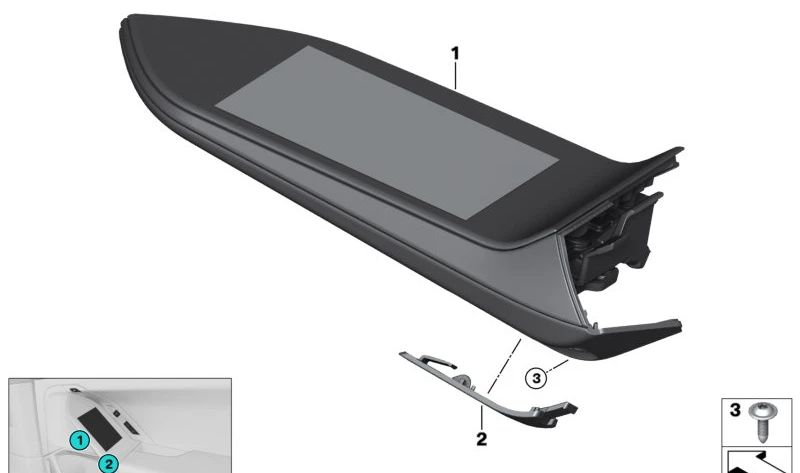 Module de commande de couvercle droit pour la série BMW 7 G70 (OEM 61315A2B3A0). BMW d'origine