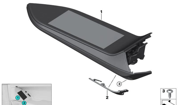 Módulo de Control Puerta Cubierta derecha para BMW Serie 7 G70 (OEM 61315A2B3A0). Original BMW