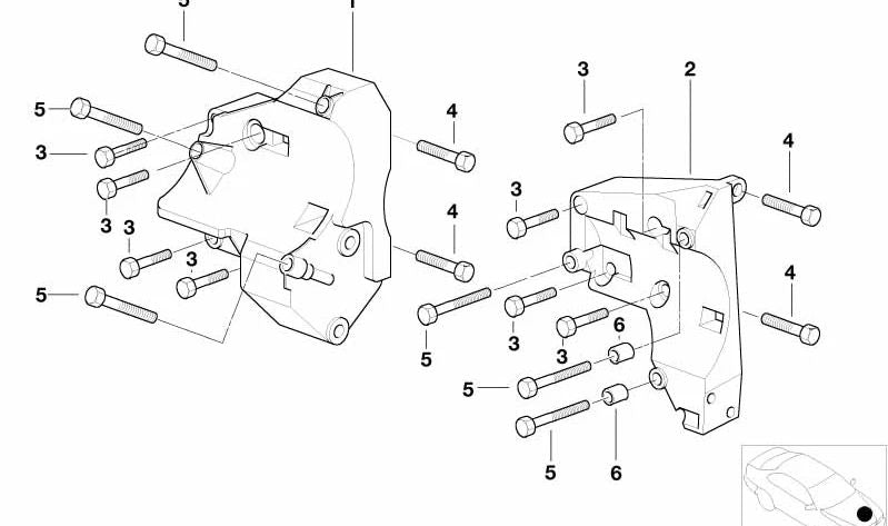 Hex bolt for BMW E21, E30, E12, E28, E34, E39, E24, E23, E32, E38, E31 (OEM 07119912471). Genuine BMW.