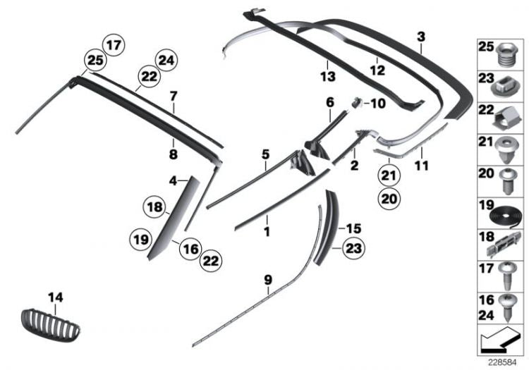 Riñonera Parrilla Alu Matt Para Bmw Z4 E89. Original Recambios