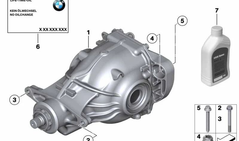 Vis hexagonale avec laveuse OEM 07119907459 pour BMW F07, F10, F11, F12, F01, F02. BMW d'origine.