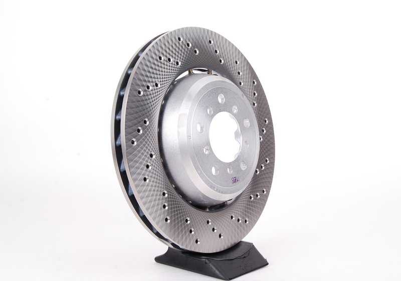 Disco de freno ventilado derecho para BMW Serie 1 E82, Serie 3 E90, E92, E93 (OEM 34112283386). Original BMW