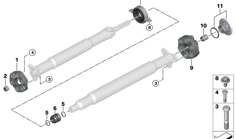 Centrador delantero OEM 26118487179 para BMW G01, G08, G02, G05, G06. Original BMW.