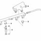 Fuel injector for BMW E82, E88, E90, E92, E93 (OEM 13537574376). Original BMW.