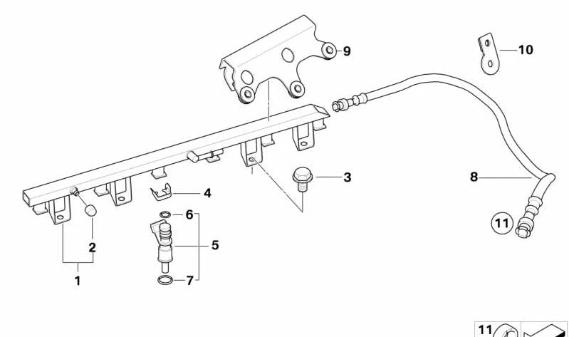 Inyector de combustible para BMW E82, E88, E90, E92, E93 (OEM 13537574376). Original BMW.