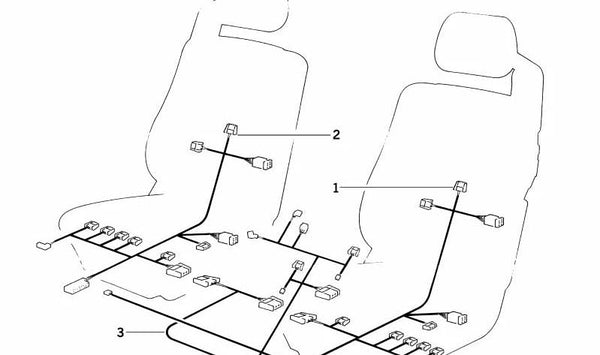 Kabelado Asiento/Espejo/Columnas de Dirección Memo para BMW E31 (OEM 61121392700). Original BMW