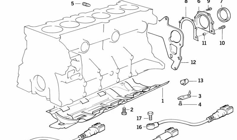 Sensor de detonación para BMW Serie 3 E36 (OEM 12141401238). Original BMW