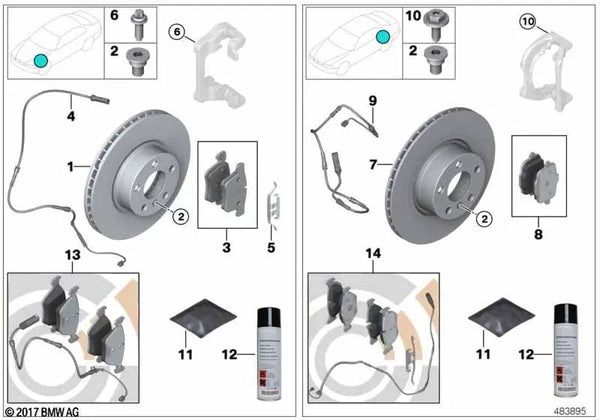 Muelle de retención para BMW 6er F06, F12, F13 (OEM 34117846699). Original BMW