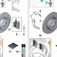 Brake Pad Repair Kit OEM 34218847062 for BMW F10, F11, F18, F25, F26, E89, I12, I15. Original BMW.