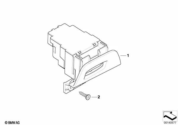 Inserto para llave de control remoto para BMW E81, E82, E87, E87N, E88 (OEM 66129172370). Original BMW