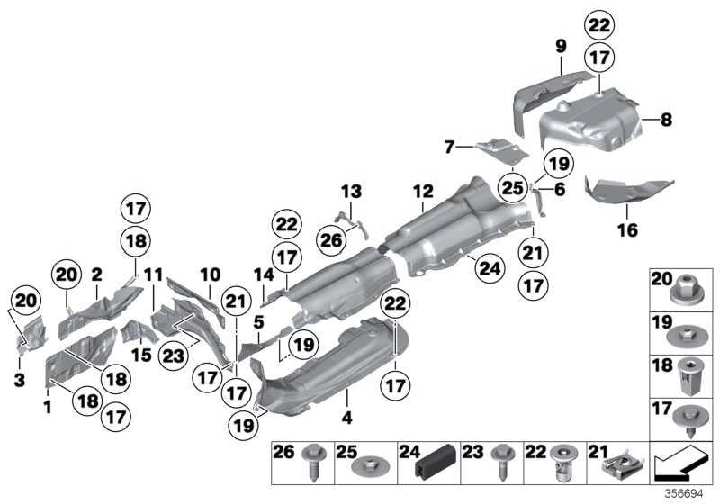 Aislamiento Térmico Parte Silenciador Trasero Izquierdo Para Bmw F07 Gran Turismo F10 F11 . Original