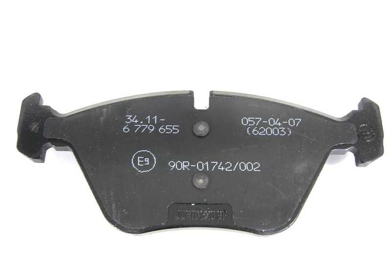 Set di pastiglie dei freni senza amianto OEM 34116779652 per BMW E46, E85, E86. BMW originale.