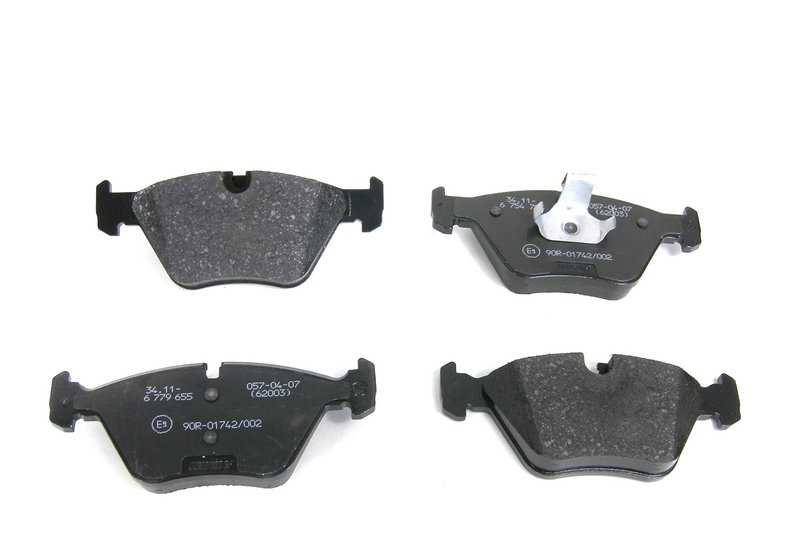 Set di pastiglie dei freni senza amianto OEM 34116779652 per BMW E46, E85, E86. BMW originale.