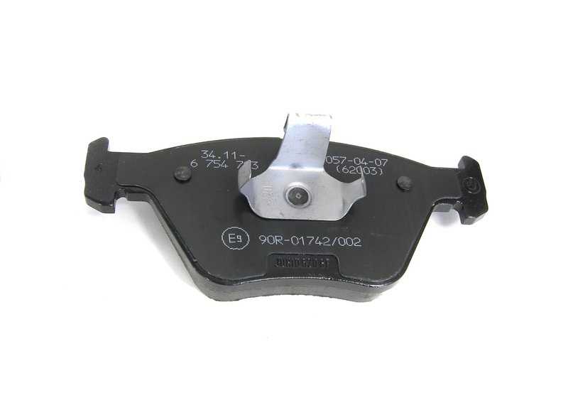 Set di pastiglie dei freni senza amianto OEM 34116779652 per BMW E46, E85, E86. BMW originale.