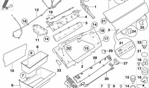 Juego de Amortiguadores de Goma para BMW E70, E71 (OEM 72129145015). Original BMW.