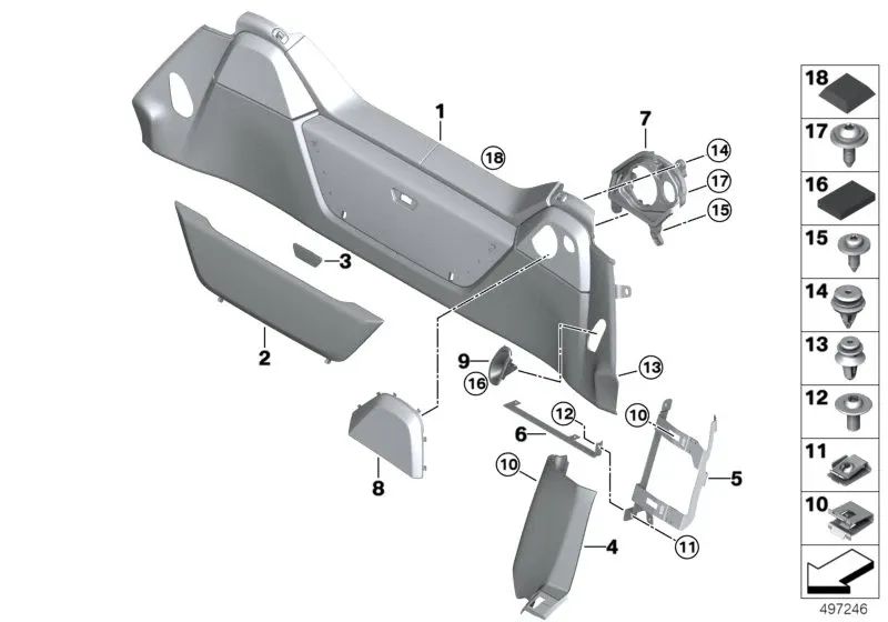 Bolso Plegable con Separador para BMW I15 (OEM 51477939572). Original BMW