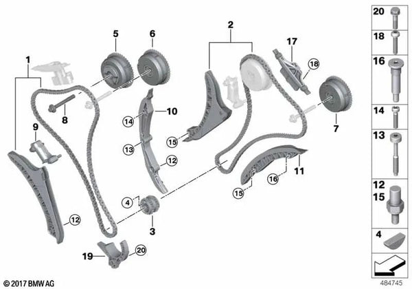 Unidad de Ajuste del Árbol de Levas de Escape para BMW F01, F02, G12 (OEM 11367567499). Original BMW