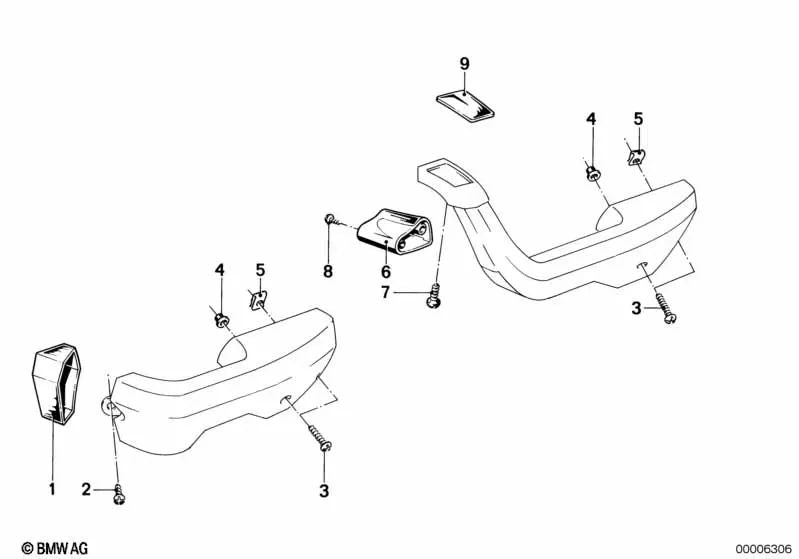 Entrepieza derecha para BMW Serie 3 E21 (OEM 51411842482). Original BMW