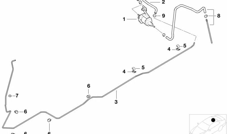 Bomba de combustible adicional para BMW Serie 3 E46 (OEM 64128381061). Original BMW.