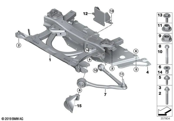 Tornillo ASA autorroscante para BMW I01, I01N (OEM 33306797639). Original BMW