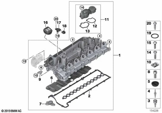 Lüftungsgerät für BMW E90, E91, E92, E93 3er, E60, E61 5er, E65, E66 7er, E83 X3, E70 X5, E71 X6 (OEM 11127794597). Original BMW.