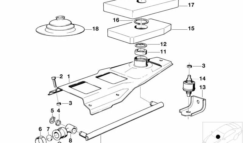 Levier de changement OEM 25111220599 pour BMW E23. BMW d'origine.