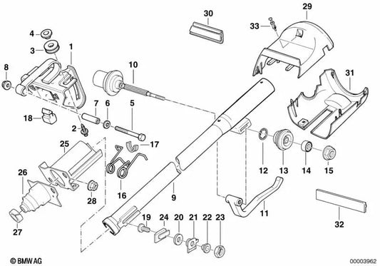 Casquillo guía para BMW Serie 3 E30, E36, Serie 5 E12, E28, E34, Serie 6 E24, Serie 7 E32, Serie 8 E31 (OEM 32311093601). Original BMW.