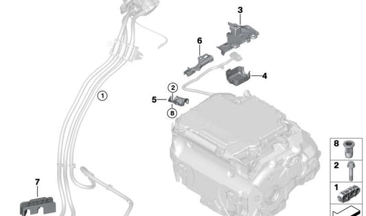 Clip para BMW Serie 4 G26E, i I20, X3 G08E, G08F (OEM 12909798793). Original BMW