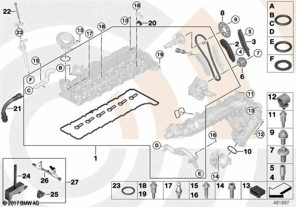 Tubo de aire limpio para BMW Serie 5 F07, F10, F11, Serie 7 F01 (OEM 13717805482). Original BMW.