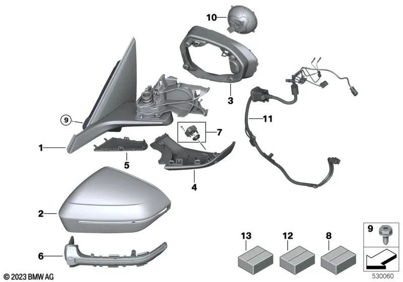 Screw Kit for BMW 5 Series G60, 7 Series G70 (OEM 51165A356A9). Original BMW