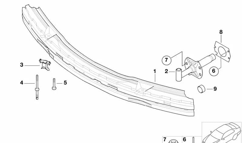 Manga de montagem para BMW Série 3 E46 (OEM 51118211938). BMW original