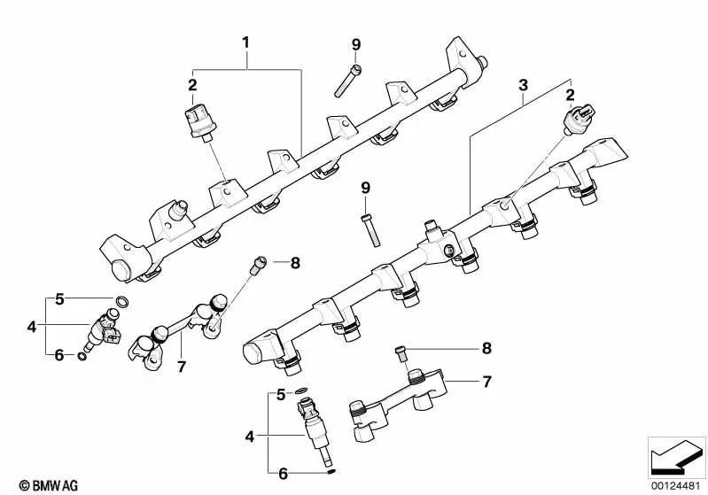 Anillo de Teflón para BMW Serie 7 E65, E66 (OEM 13647509772). Original BMW