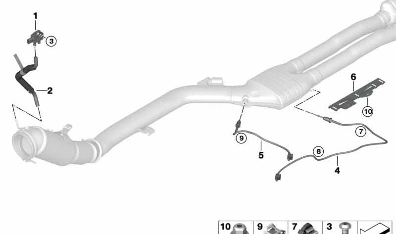 OEM -Abgastemperatursensor 1362948316 für BMW G14, G15, G16. Original BMW