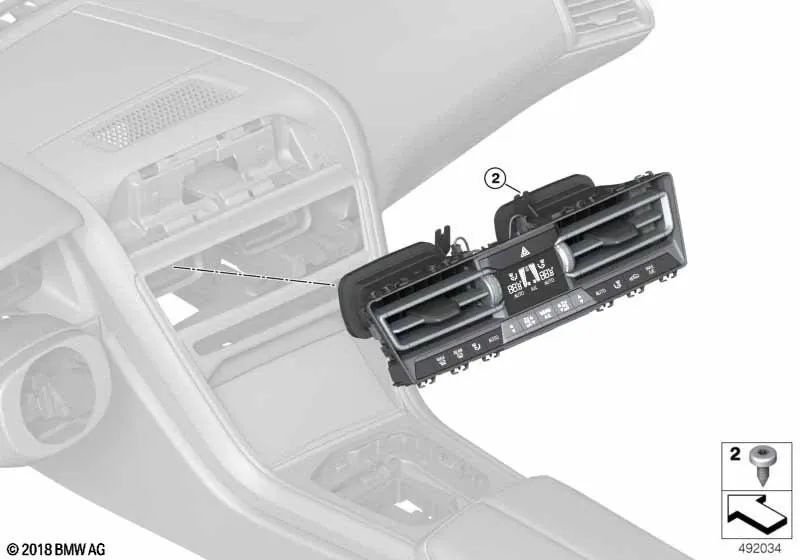 Panel de control del climatizador automático para BMW F91, F92, F93, G14, G15, G16 (OEM 64115A1D430). Original BMW