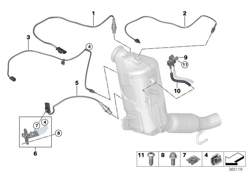 Sonda Lambda L=430 Para Bmw F45 F46 F48 F39. Original Recambios