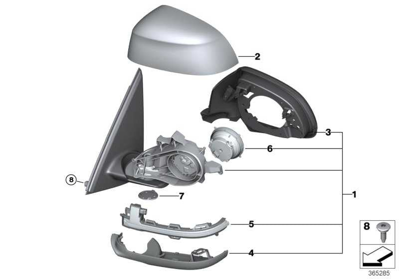 Tapa De Espejo Exterior Imprimada. Para Bmw X5 F15 . Original Bmw. Recambios