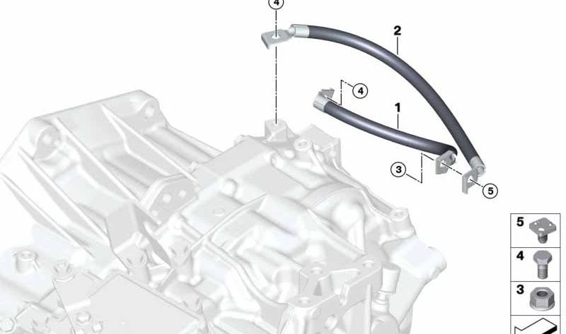 Cable de masa OEM 12428602994 para BMW F40, F45, F46, F48, F39. Original BMW.