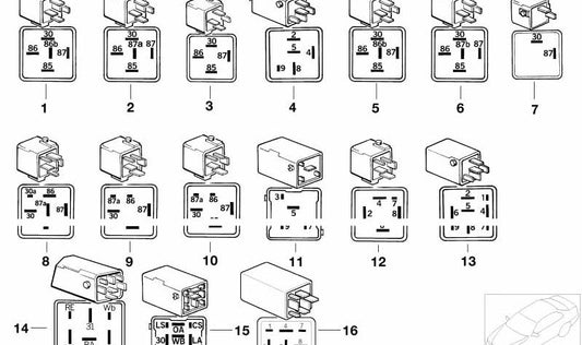 Conector eléctrico dorado OEM 61368366282 para BMW E36, E46, E34, E32, E38, E31, E53. Original BMW.