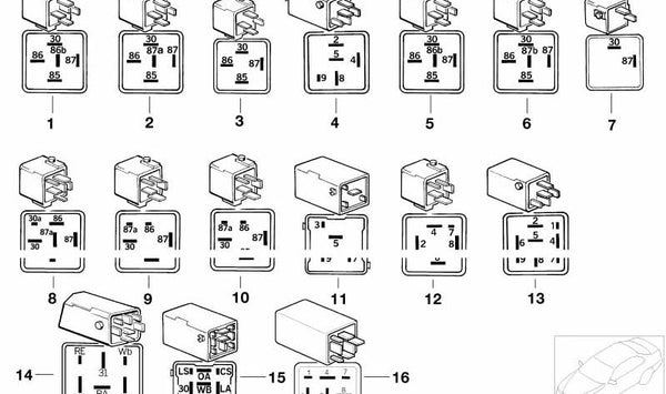 Conector eléctrico dorado OEM 61368366282 para BMW E36, E46, E34, E32, E38, E31, E53. Original BMW.