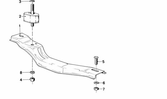 Travesaño para BMW Serie 5 E12, Serie 6 E24 (OEM 23711175314). Original BMW