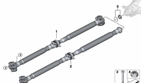 Eje de transmisión para BMW Serie 7 G11N (OEM 26108662978). Original BMW.