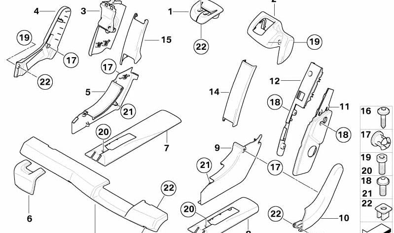 Blende negro para BMW X5 E70 (OEM 52209120224). Original BMW