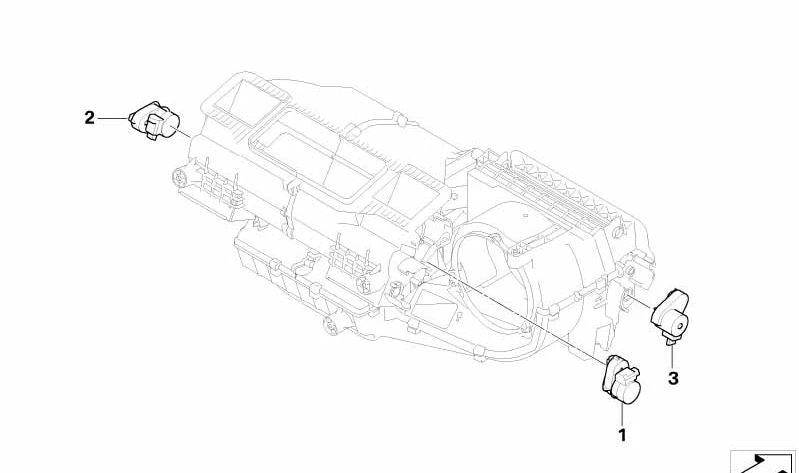 Zentraler Kinematik -Aktuator OEM 64116936713 für BMW E85, E86. Original BMW.