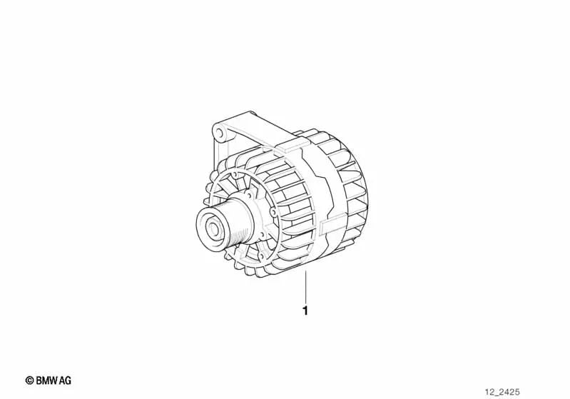 Generador compacto para BMW E39 (OEM 12311432978). Original BMW.