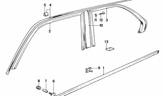 Linksformung OEM 51321808835 für BMW E12. Original BMW.