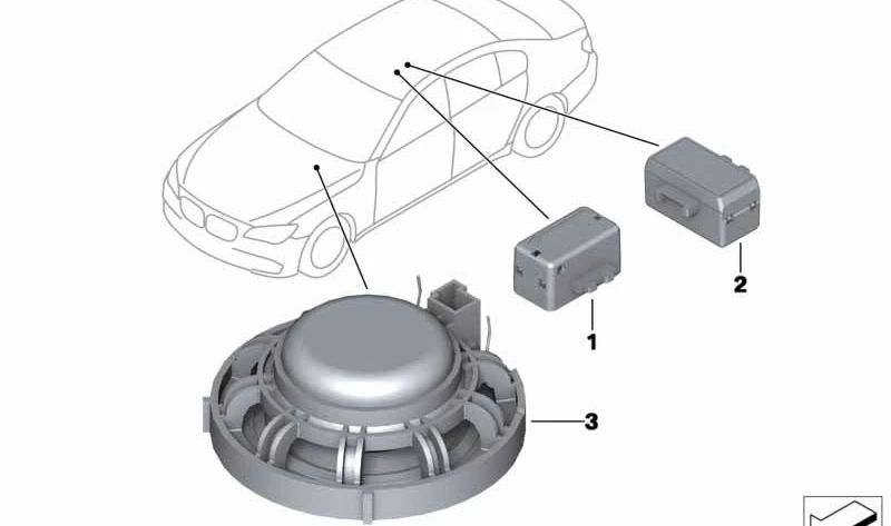 Micrófono de manos libres para BMW Serie 6 F06, F12, F13, Serie 7 F01N, F02N (OEM 84109240963). Original BMW