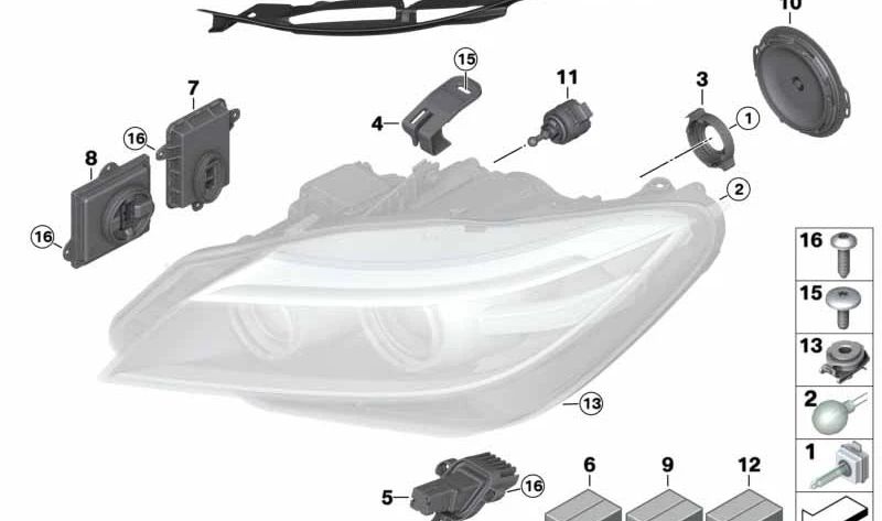 Juego de Juntas para BMW E89 (OEM 63127348937). Original BMW