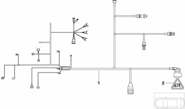 Arnés de cableado del motor para BMW E53 (OEM 12537531992). Original BMW
